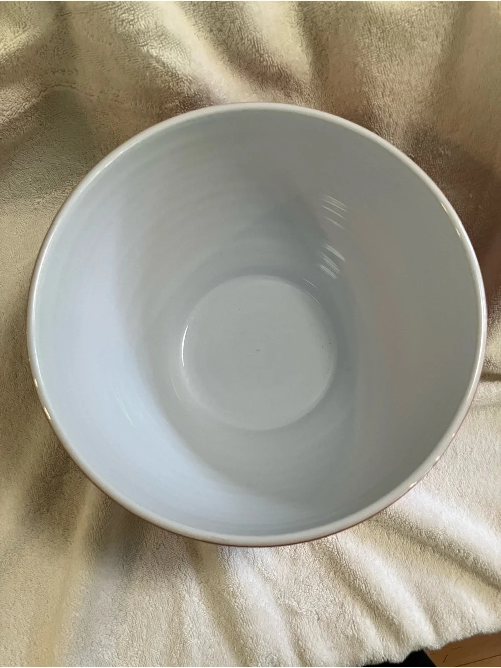 Vintage Emile Henry large red ceramic mixing bowl (model 6574), made in France